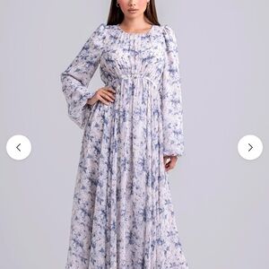 LARA FLORAL LONG SLEEVE MAXI DRESS zahra the label